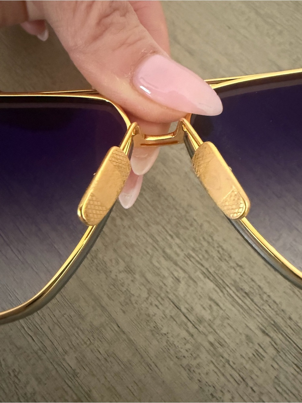 Gold Frame Brown Gradient Aviator Sunglasses - Picture 7 of 8